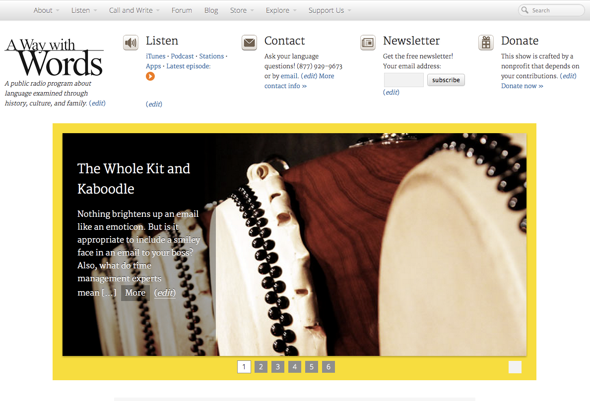 to the new website! A Way with Words, a fun radio show and podcast about language to the new website! A Way with Words, a fun radio show and podcast about language